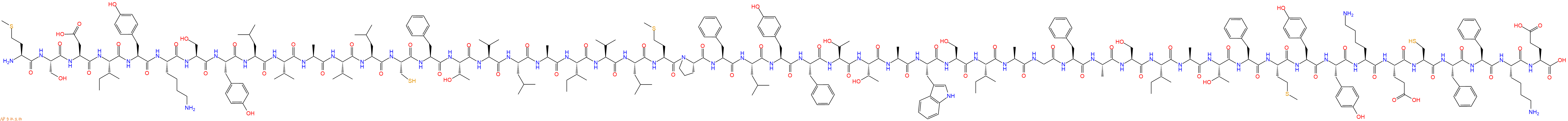 专肽生物产品H2N-Met-Ser-Asp-Ile-Tyr-Lys-Ser-Tyr-Leu-Val-Ala-Val-Leu-Cys-Phe-Thr-Val-Leu-Ala-Ile-Val-Leu-Met-Pro-Phe-Leu-Tyr-Phe-Thr-Thr-Ala-Trp-Ser-Ile-Ala-Gly-Phe-Ala-Ser-Ile-Ala-Thr-Phe-Met-Tyr-Tyr-Lys-Glu-Cys-Phe-Phe-Lys-Glu-COOH