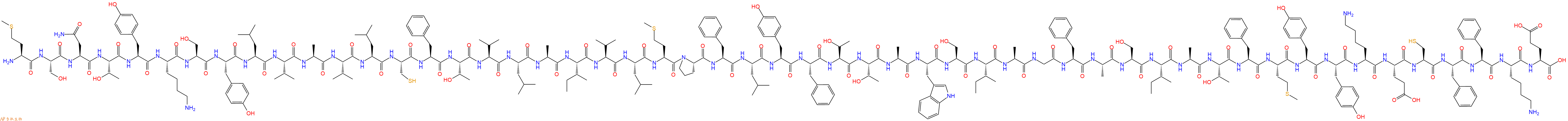 专肽生物产品H2N-Met-Ser-Asn-Thr-Tyr-Lys-Ser-Tyr-Leu-Val-Ala-Val-Leu-Cys-Phe-Thr-Val-Leu-Ala-Ile-Val-Leu-Met-Pro-Phe-Leu-Tyr-Phe-Thr-Thr-Ala-Trp-Ser-Ile-Ala-Gly-Phe-Ala-Ser-Ile-Ala-Thr-Phe-Met-Tyr-Tyr-Lys-Glu-Cys-Phe-Phe-Lys-Glu-COOH