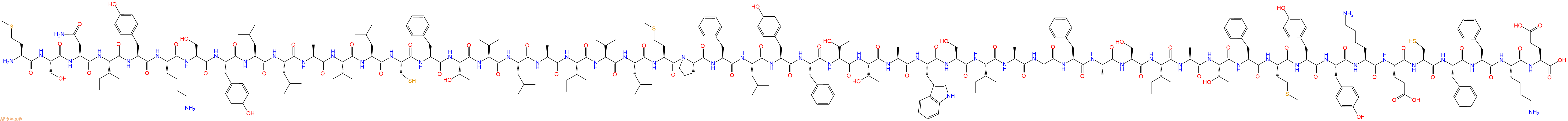 专肽生物产品H2N-Met-Ser-Asn-Ile-Tyr-Lys-Ser-Tyr-Leu-Leu-Ala-Val-Leu-Cys-Phe-Thr-Val-Leu-Ala-Ile-Val-Leu-Met-Pro-Phe-Leu-Tyr-Phe-Thr-Thr-Ala-Trp-Ser-Ile-Ala-Gly-Phe-Ala-Ser-Ile-Ala-Thr-Phe-Met-Tyr-Tyr-Lys-Glu-Cys-Phe-Phe-Lys-Glu-COOH
