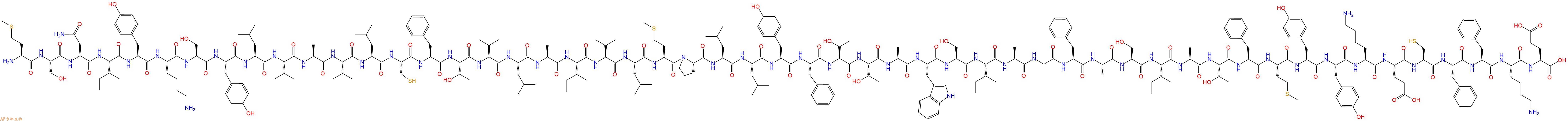 专肽生物产品H2N-Met-Ser-Asn-Ile-Tyr-Lys-Ser-Tyr-Leu-Val-Ala-Val-Leu-Cys-Phe-Thr-Val-Leu-Ala-Ile-Val-Leu-Met-Pro-Leu-Leu-Tyr-Phe-Thr-Thr-Ala-Trp-Ser-Ile-Ala-Gly-Phe-Ala-Ser-Ile-Ala-Thr-Phe-Met-Tyr-Tyr-Lys-Glu-Cys-Phe-Phe-Lys-Glu-COOH