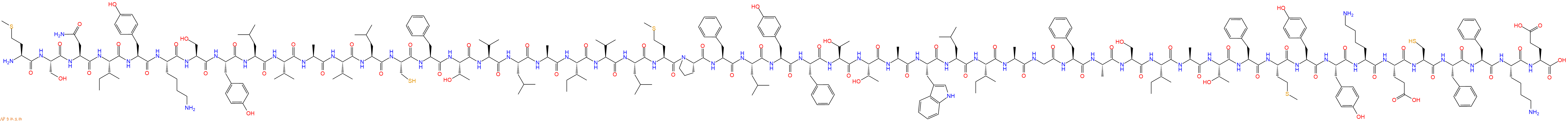 专肽生物产品H2N-Met-Ser-Asn-Ile-Tyr-Lys-Ser-Tyr-Leu-Val-Ala-Val-Leu-Cys-Phe-Thr-Val-Leu-Ala-Ile-Val-Leu-Met-Pro-Phe-Leu-Tyr-Phe-Thr-Thr-Ala-Trp-Leu-Ile-Ala-Gly-Phe-Ala-Ser-Ile-Ala-Thr-Phe-Met-Tyr-Tyr-Lys-Glu-Cys-Phe-Phe-Lys-Glu-COOH