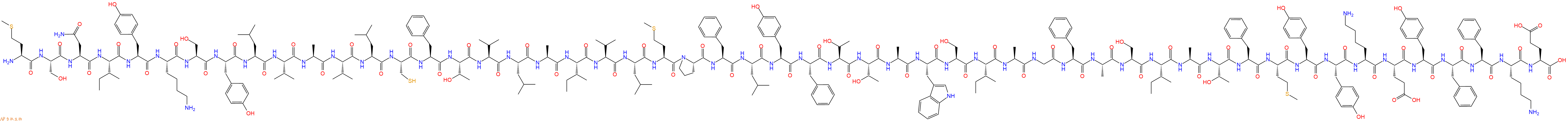 专肽生物产品H2N-Met-Ser-Asn-Ile-Tyr-Lys-Ser-Tyr-Leu-Val-Ala-Val-Leu-Cys-Phe-Thr-Val-Leu-Ala-Ile-Val-Leu-Met-Pro-Phe-Leu-Tyr-Phe-Thr-Thr-Ala-Trp-Ser-Ile-Ala-Gly-Phe-Ala-Ser-Ile-Ala-Thr-Phe-Met-Tyr-Tyr-Lys-Glu-Tyr-Phe-Phe-Lys-Glu-COOH