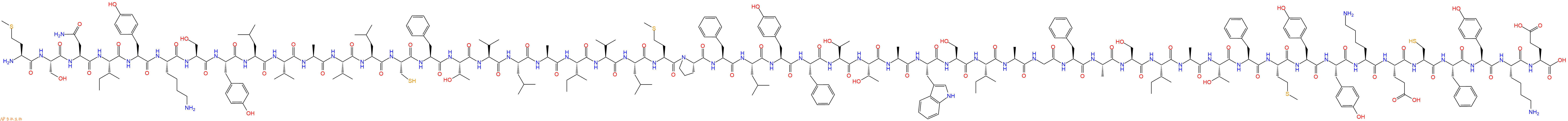 专肽生物产品H2N-Met-Ser-Asn-Ile-Tyr-Lys-Ser-Tyr-Leu-Val-Ala-Val-Leu-Cys-Phe-Thr-Val-Leu-Ala-Ile-Val-Leu-Met-Pro-Phe-Leu-Tyr-Phe-Thr-Thr-Ala-Trp-Ser-Ile-Ala-Gly-Phe-Ala-Ser-Ile-Ala-Thr-Phe-Met-Tyr-Tyr-Lys-Glu-Cys-Phe-Tyr-Lys-Glu-COOH