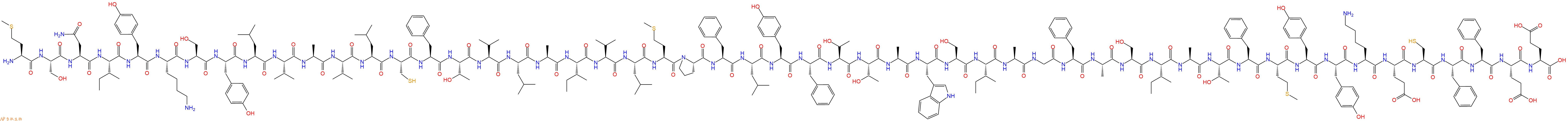 专肽生物产品H2N-Met-Ser-Asn-Ile-Tyr-Lys-Ser-Tyr-Leu-Val-Ala-Val-Leu-Cys-Phe-Thr-Val-Leu-Ala-Ile-Val-Leu-Met-Pro-Phe-Leu-Tyr-Phe-Thr-Thr-Ala-Trp-Ser-Ile-Ala-Gly-Phe-Ala-Ser-Ile-Ala-Thr-Phe-Met-Tyr-Tyr-Lys-Glu-Cys-Phe-Phe-Glu-Glu-COOH