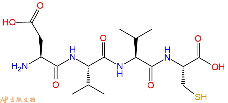专肽生物产品H2N-Asp-Val-Val-Cys-COOH