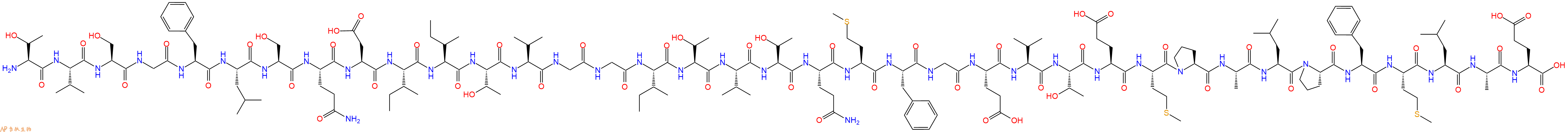 专肽生物产品H2N-Thr-Val-Ser-Gly-Phe-Leu-Ser-Gln-Asp-Ile-Ile-Thr-Val-Gly-Gly-Ile-Thr-Val-Thr-Gln-Met-Phe-Gly-Glu-Val-Thr-Glu-Met-Pro-Ala-Leu-Pro-Phe-Met-Leu-Ala-Glu-COOH