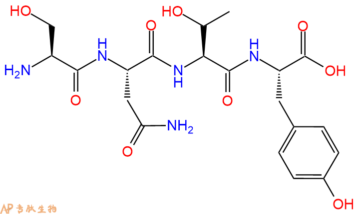 专肽生物产品H2N-Ser-Asn-Thr-Tyr-COOH
