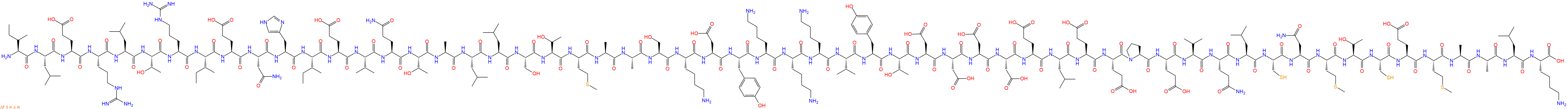 专肽生物产品H2N-Ile-Leu-Glu-Arg-Leu-Thr-Arg-Ile-Glu-Asn-His-Ile-Glu-Val-Gln-Thr-Ala-Leu-Leu-Ser-Thr-Met-Ala-Ala-Ser-Lys-Asp-Tyr-Lys-Lys-Lys-Val-Tyr-Thr-Asp-Asp-Asp-Asp-Glu-Leu-Glu-Glu-Pro-Glu-Val-Gln-Leu-Cys-Asn-Met-Thr-Cys-Glu-Met-Ala-Ala-Leu-Lys-COOH