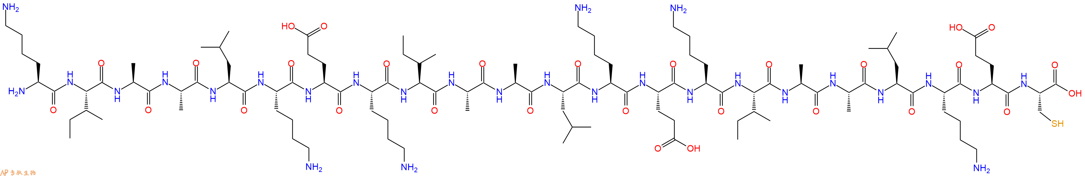 专肽生物产品H2N-Lys-Ile-Ala-Ala-Leu-Lys-Glu-Lys-Ile-Ala-Ala-Leu-Lys-Glu-Lys-Ile-Ala-Ala-Leu-Lys-Glu-Cys-COOH
