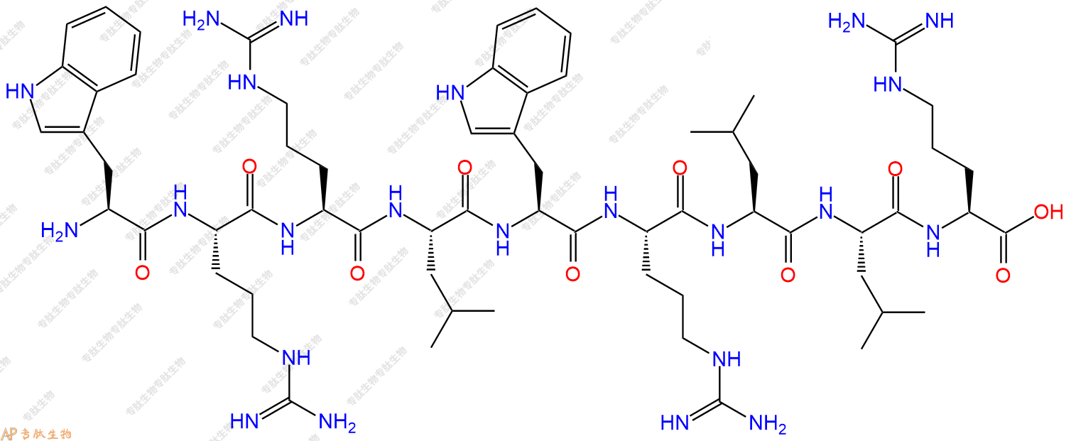 专肽生物产品H2N-Trp-Arg-Arg-Leu-Trp-Arg-Leu-Leu-Arg-COOH