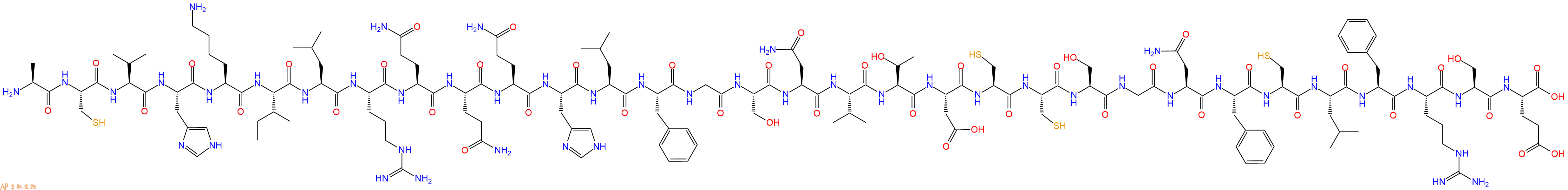 专肽生物产品H2N-Ala-Cys-Val-His-Lys-Ile-Leu-Arg-Gln-Gln-Gln-His-Leu-Phe-Gly-Ser-Asn-Val-Thr-Asp-Cys-Cys-Ser-Gly-Asn-Phe-Cys-Leu-Phe-Arg-Ser-Glu-COOH