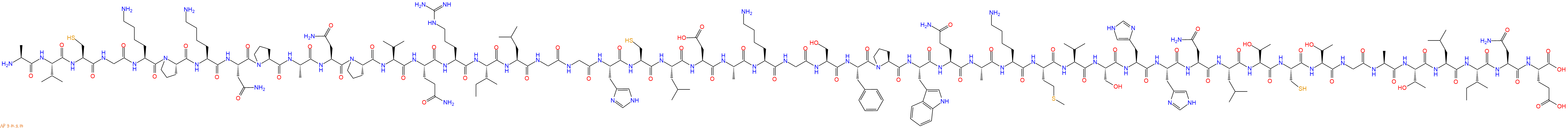 专肽生物产品H2N-Ala-Val-Cys-Gly-Lys-Pro-Lys-Asn-Pro-Ala-Asn-Pro-Val-Gln-Arg-Ile-Leu-Gly-Gly-His-Cys-Leu-Asp-Ala-Lys-Gly-Ser-Phe-Pro-Trp-Gln-Ala-Lys-Met-Val-Ser-His-His-Asn-Leu-Thr-Cys-Thr-Gly-Ala-Thr-Leu-Ile-Asn-Glu-COOH