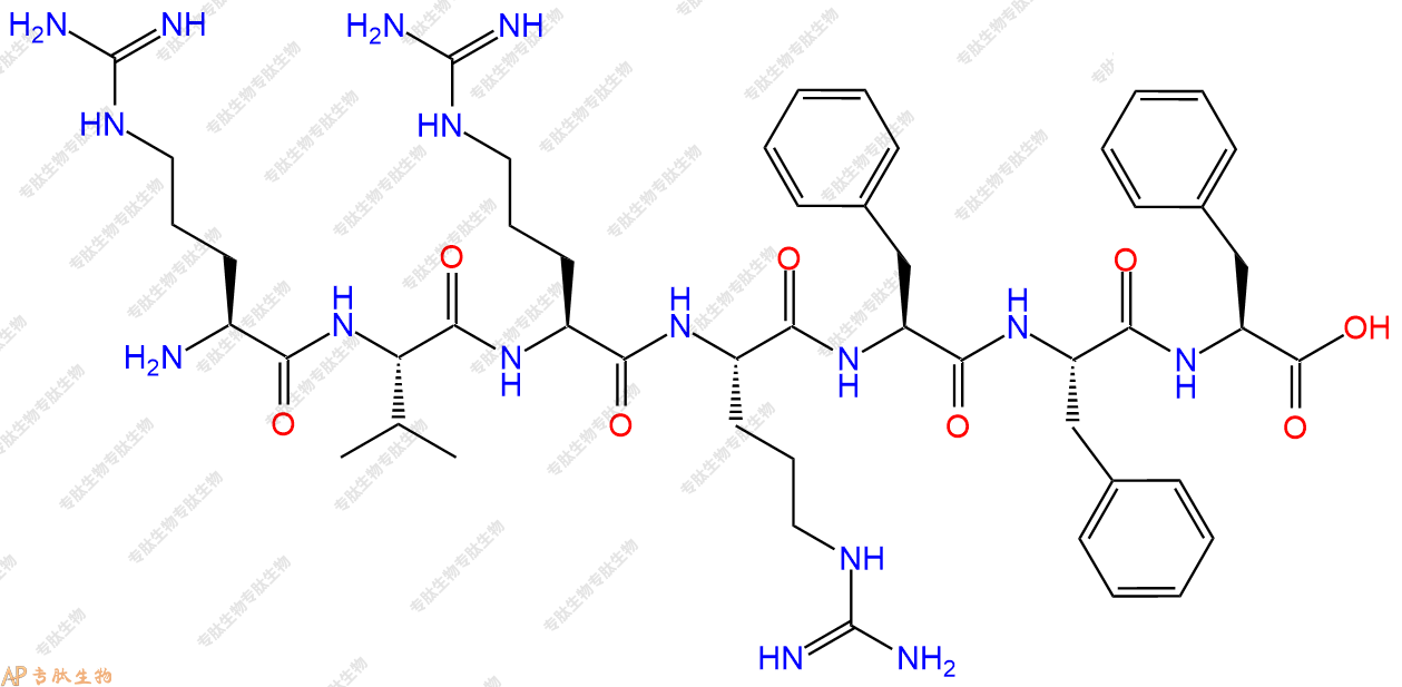 专肽生物产品H2N-Arg-Val-Arg-Arg-Phe-Phe-Phe-COOH