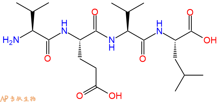 专肽生物产品H2N-Val-Glu-Val-Leu-COOH