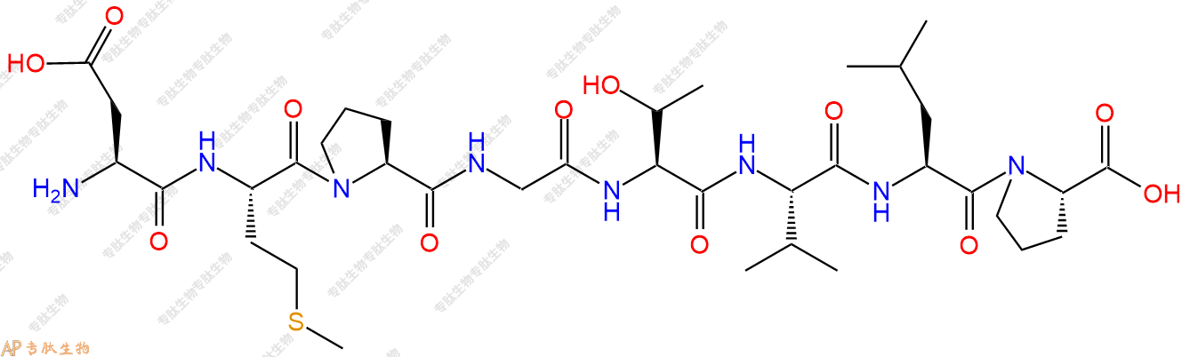 专肽生物产品H2N-Asp-Met-Pro-Gly-Thr-Val-Leu-Pro-COOH