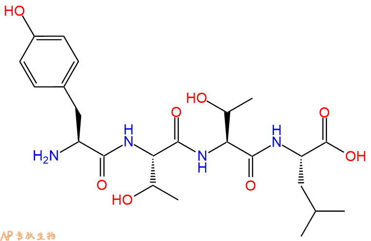 专肽生物产品H2N-Tyr-Thr-Thr-Leu-COOH