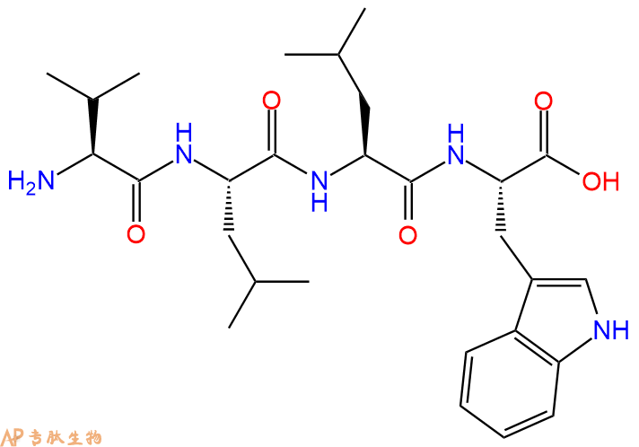 专肽生物产品H2N-Val-Leu-Leu-Trp-COOH