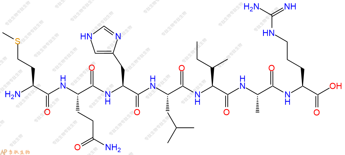 专肽生物产品H2N-Met-Gln-His-Leu-Ile-Ala-Arg-COOH