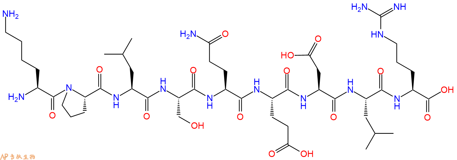 专肽生物产品H2N-Lys-Pro-Leu-Ser-Gln-Glu-Asp-Leu-Arg-COOH