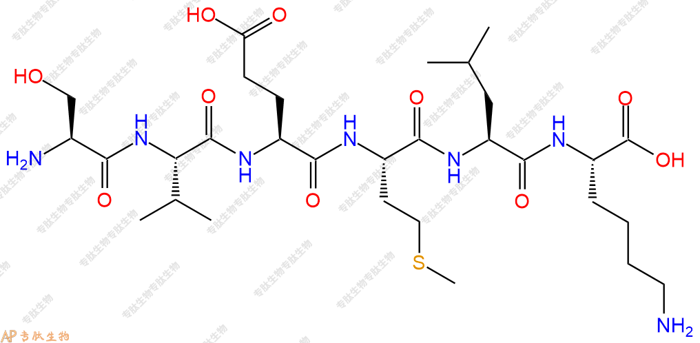 专肽生物产品H2N-Ser-Val-Glu-Met-Leu-Lys-COOH