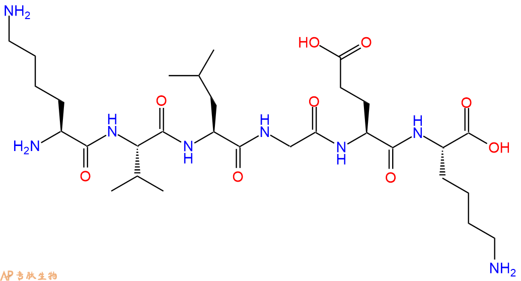 专肽生物产品H2N-Lys-Val-Leu-Gly-Glu-Lys-COOH