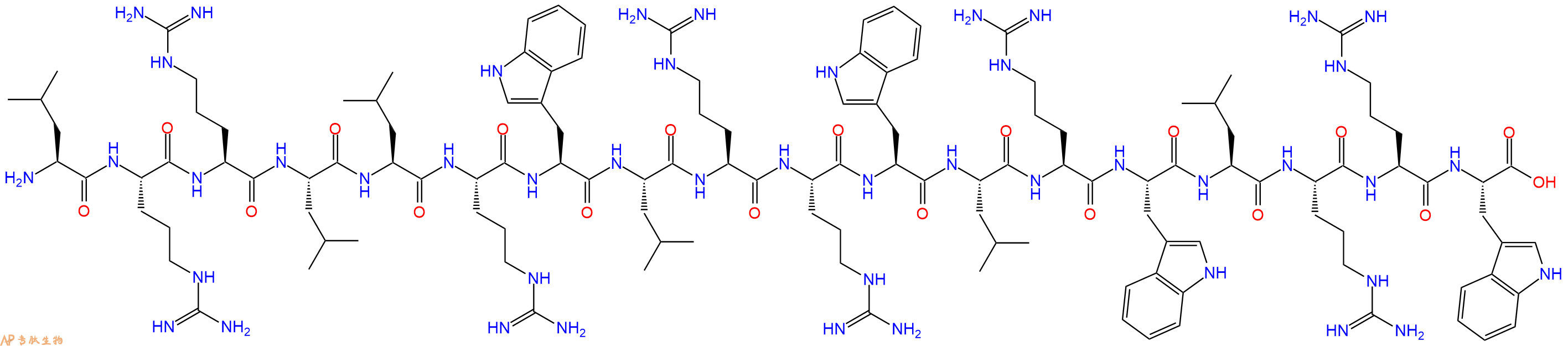 专肽生物产品H2N-Leu-Arg-Arg-Leu-Leu-Arg-Trp-Leu-Arg-Arg-Trp-Leu-Arg-Trp-Leu-Arg-Arg-Trp-COOH
