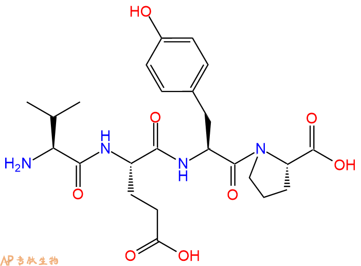 专肽生物产品H2N-Val-Glu-Tyr-Pro-COOH