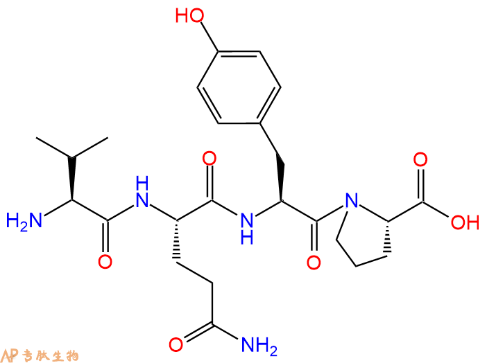 专肽生物产品H2N-Val-Gln-Tyr-Pro-COOH