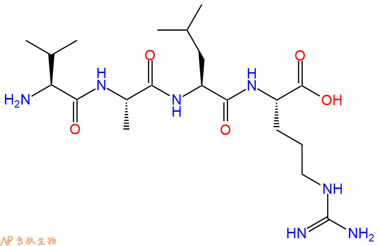 专肽生物产品H2N-Val-Ala-Leu-Arg-COOH