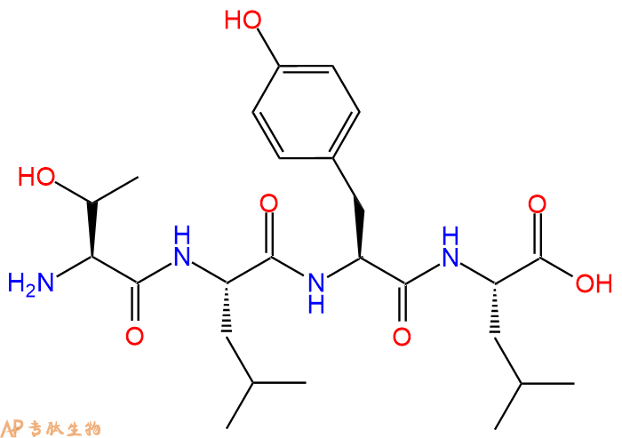 专肽生物产品H2N-Thr-Leu-Tyr-Leu-COOH