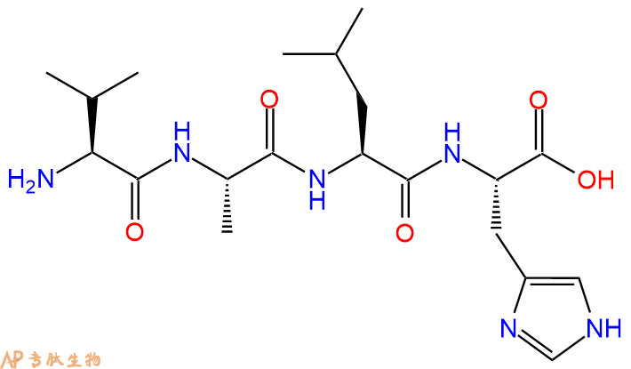 专肽生物产品H2N-Val-Ala-Leu-His-COOH
