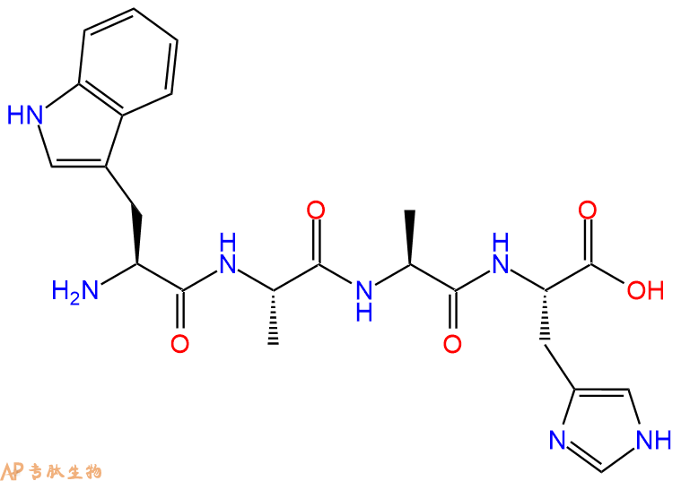 专肽生物产品H2N-Trp-Ala-Ala-His-COOH