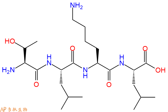 专肽生物产品H2N-Thr-Leu-Lys-Leu-COOH