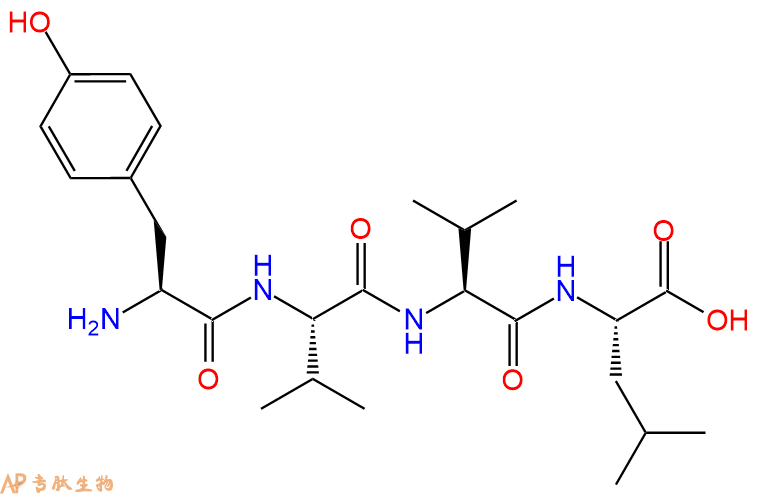 专肽生物产品H2N-Tyr-Val-Val-Leu-COOH
