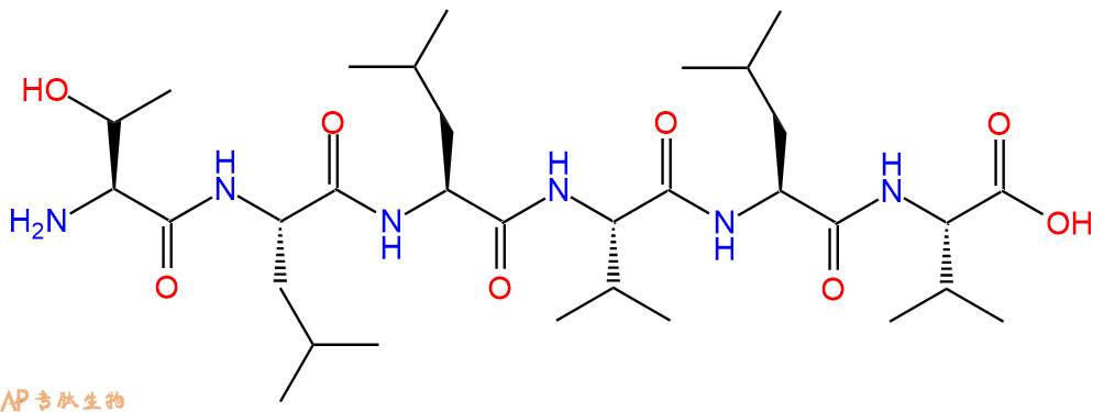 专肽生物产品H2N-Thr-Leu-Leu-Val-Leu-Val-COOH
