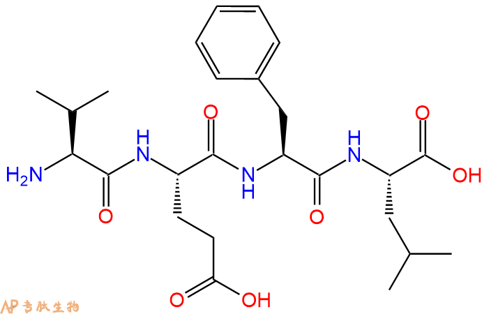 专肽生物产品H2N-Val-Glu-Phe-Leu-COOH