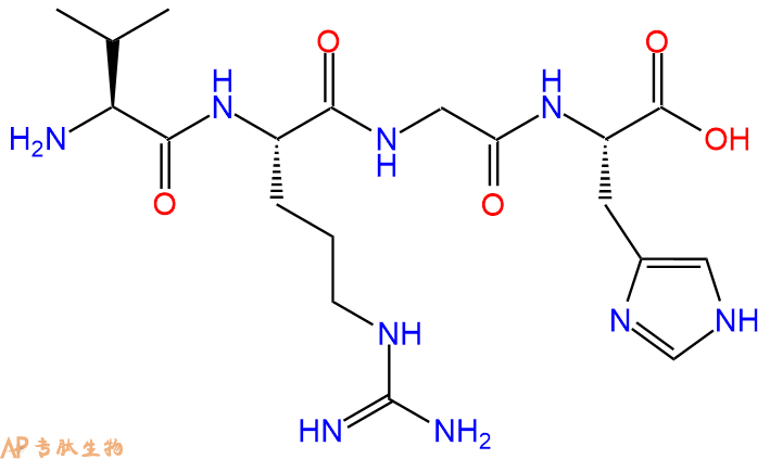 专肽生物产品H2N-Val-Arg-Gly-His-COOH