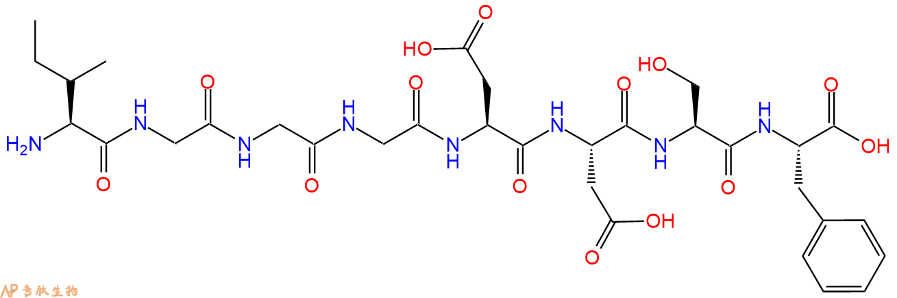 专肽生物产品H2N-Ile-Gly-Gly-Gly-Asp-Asp-Ser-Phe-COOH