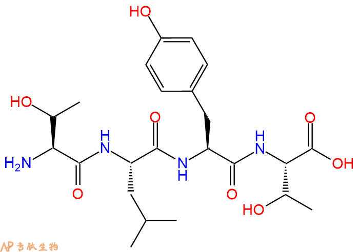 专肽生物产品H2N-Thr-Leu-Tyr-Thr-COOH