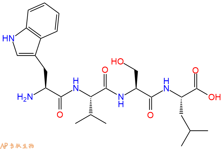 专肽生物产品H2N-Trp-Val-Ser-Leu-COOH