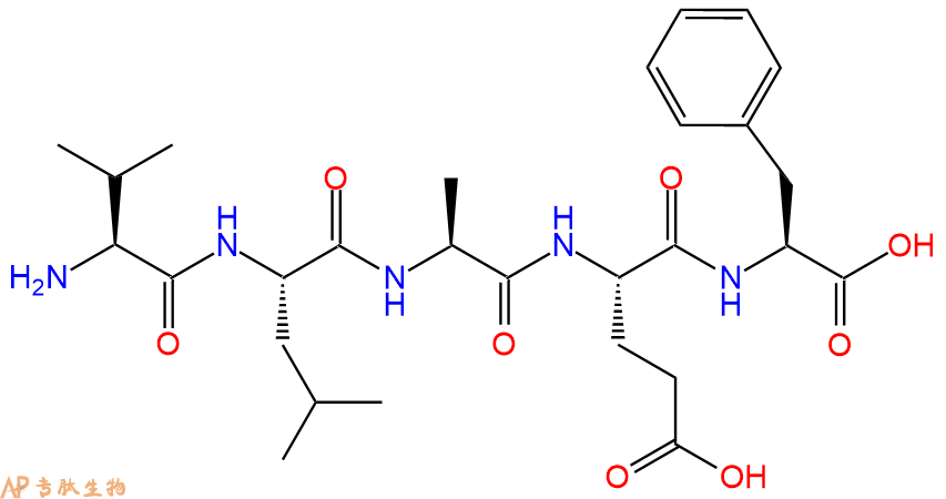 专肽生物产品H2N-Val-Leu-Ala-Glu-Phe-COOH