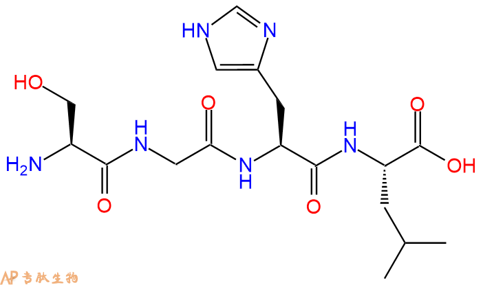 专肽生物产品H2N-Ser-Gly-His-Leu-COOH