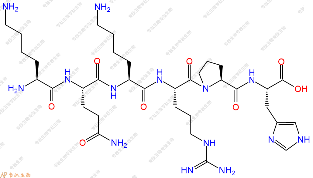 专肽生物产品H2N-Lys-Gln-Lys-Arg-Pro-His-COOH