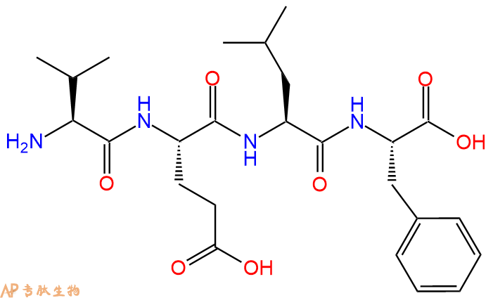 专肽生物产品H2N-Val-Glu-Leu-Phe-COOH