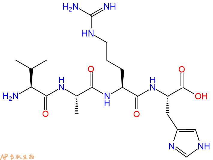 专肽生物产品H2N-Val-Ala-Arg-His-COOH