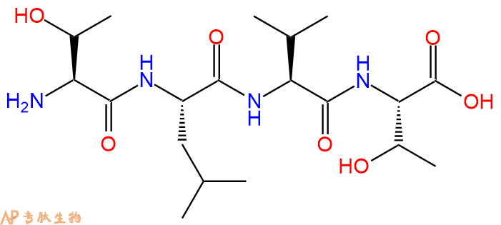 专肽生物产品H2N-Thr-Leu-Val-Thr-COOH