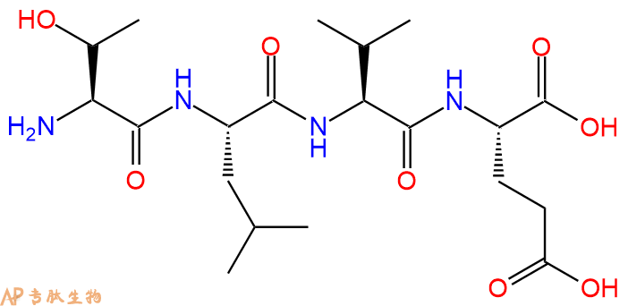专肽生物产品H2N-Thr-Leu-Val-Glu-COOH