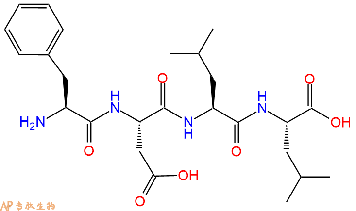 专肽生物产品H2N-Phe-Asp-Leu-Leu-COOH