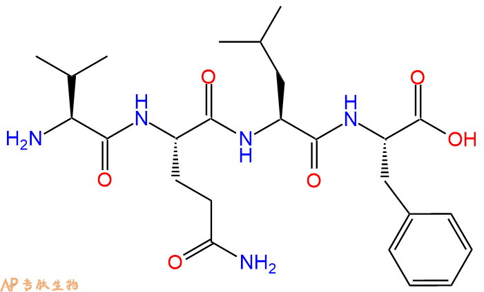 专肽生物产品H2N-Val-Gln-Leu-Phe-COOH