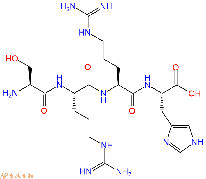 专肽生物产品H2N-Ser-Arg-Arg-His-COOH